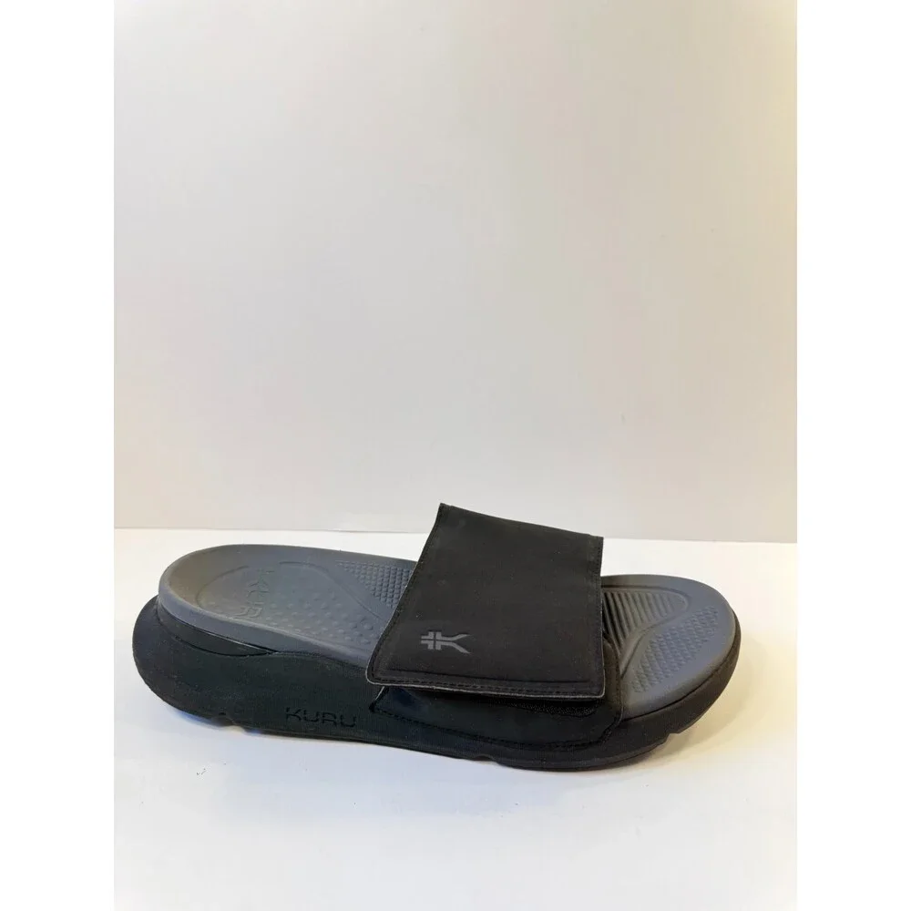 Kuru Mens Sandals Black Grey Recovery Sole US 12